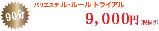 バリエステ ル・ルールトライアル 90分 9,000円(税抜き)