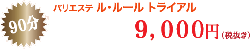 バリエステ ル・ルールトライアル 90分 9,000円（税抜き）